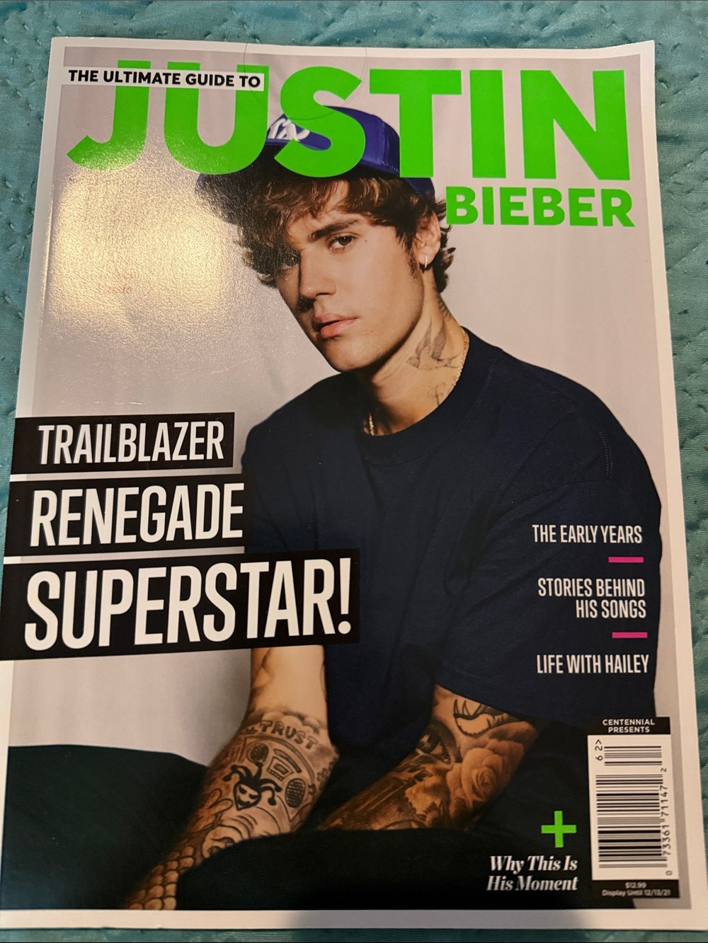 Justin Bieber Magazine - Neon Green Title